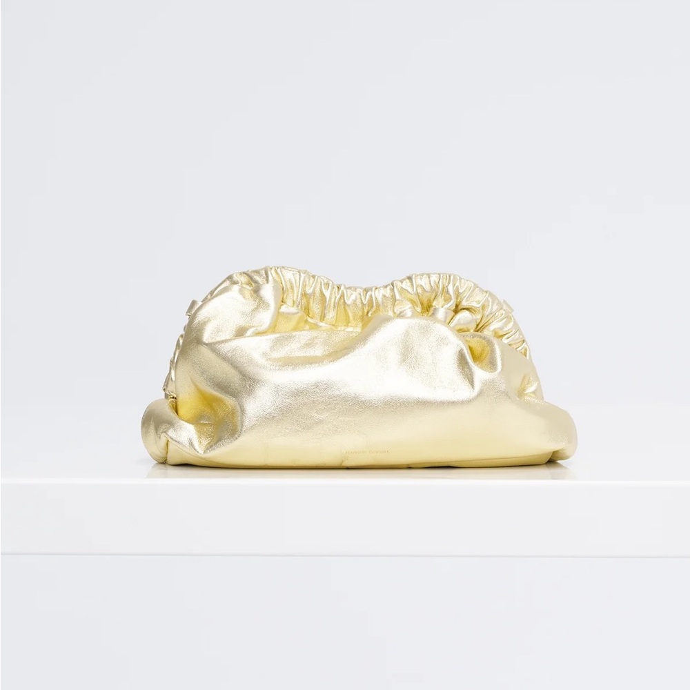 Mansur Gavriel Mini Cloud Clutch Gold
